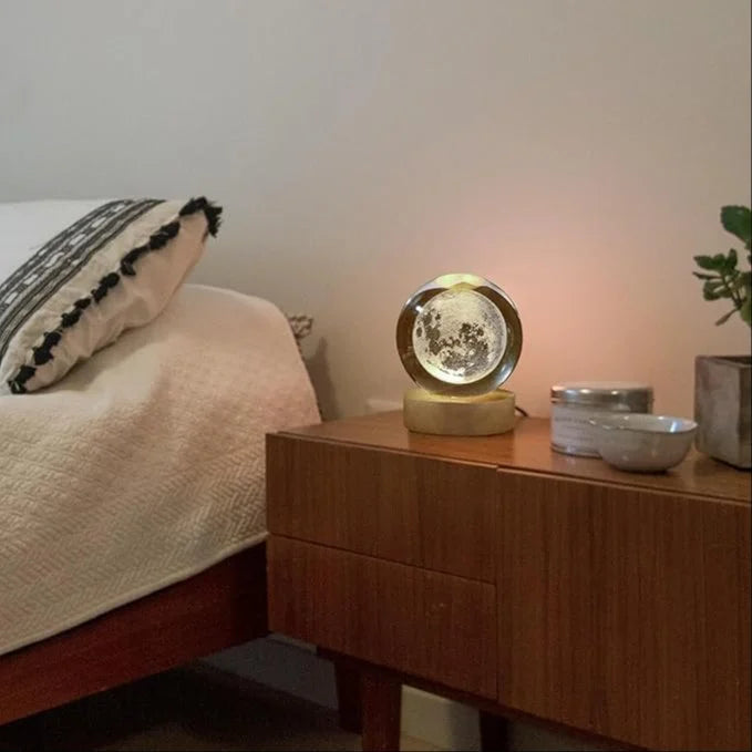 3d Moon Light Crystal Ball
